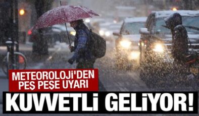 Meteoroloji’den kuvvetli sağanak ve kar yağışı uyarısı