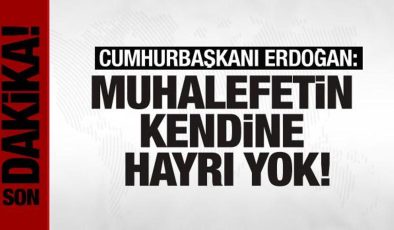 Cumhurbaşkanı Erdoğan: Muhalefetin kendine hayrı yok!