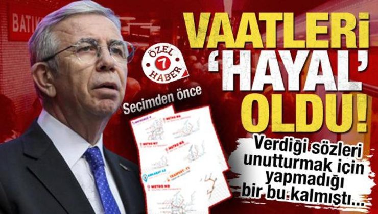 Seçim öncesi vaatleri ‘hayal’ oldu! Mansur Yavaş’ın 58 km metro hattı nerede?