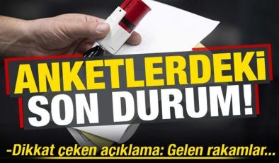 Anketlerde son durum! Dikkat çeken açıklama: Gelen rakamlar…