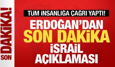 Erdoğan’dan son dakika İsrail ve Hamas açıklaması! Tüm insanlığa resmen çağrı yaptı