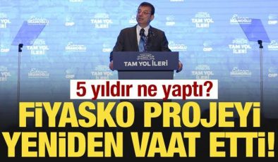 İmamoğlu fiyasko projeyi yeniden vaat etti! 5 yıldır ne yaptı?