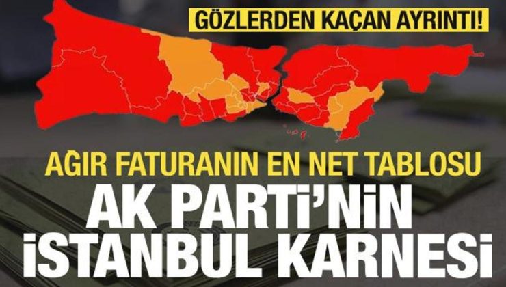 İşte AK Parti’nin İstanbul karnesi! Ağır faturanın tablosu ortaya çıktı