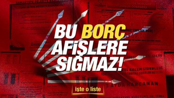 CHP’nin afişlere sığmayacak borç listesi