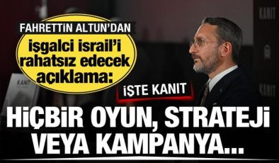 Cumhurbaşkanlığı İletişim Başkanı Fahrettin Altun işgalci İsrail’i hedef aldı