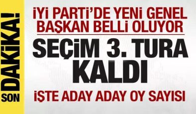 İYİ Parti’de seçim! Yeni genel başkan belli oluyor! Seçim 3. tura kaldı! İşte oy oranları