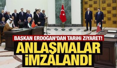 Son Dakika… Başkan Erdoğan’dan tarihi ziyaret: Anlaşmalar imzalandı!