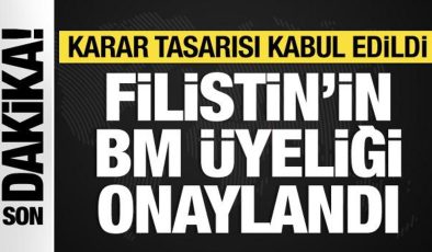 Filistin’in BM üyeliği onaylandı