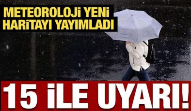 Meteoroloji’den çok sayıda ile sarı kodlu uyarı: Yeni harita yayımlandı!