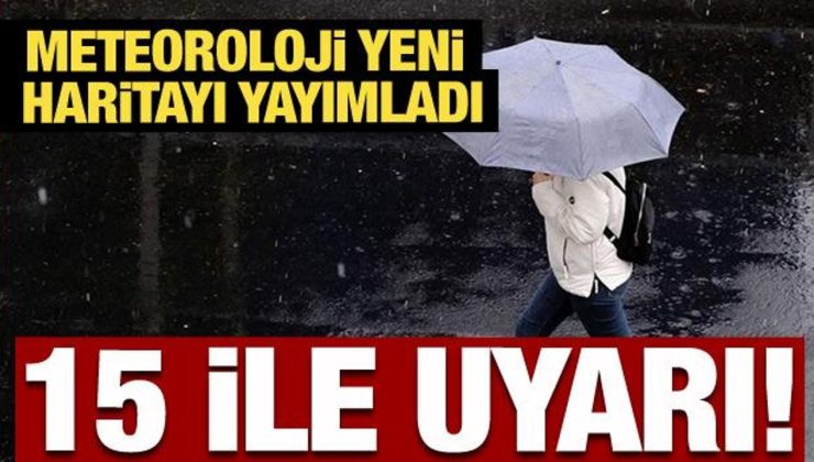 Meteoroloji’den çok sayıda ile sarı kodlu uyarı: Yeni harita yayımlandı!